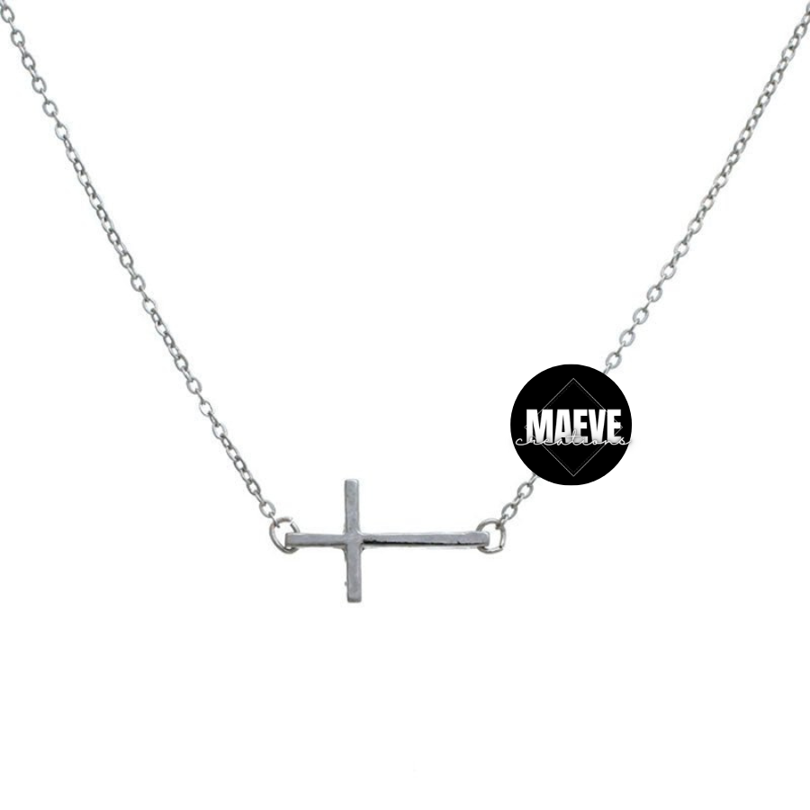 SIDEWAYS CROSS NECKLACE