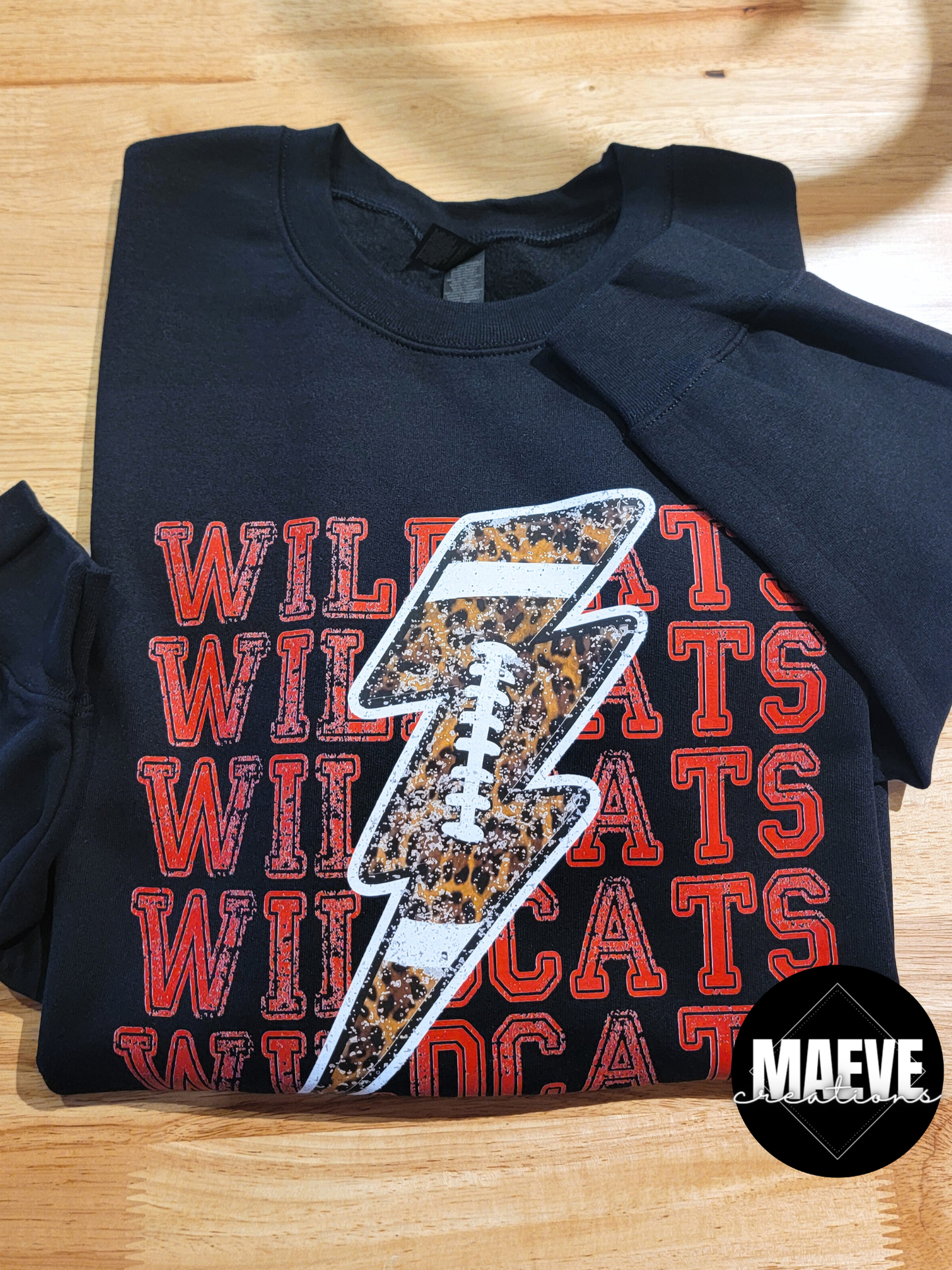 Wildcats Football Lightening Bolt