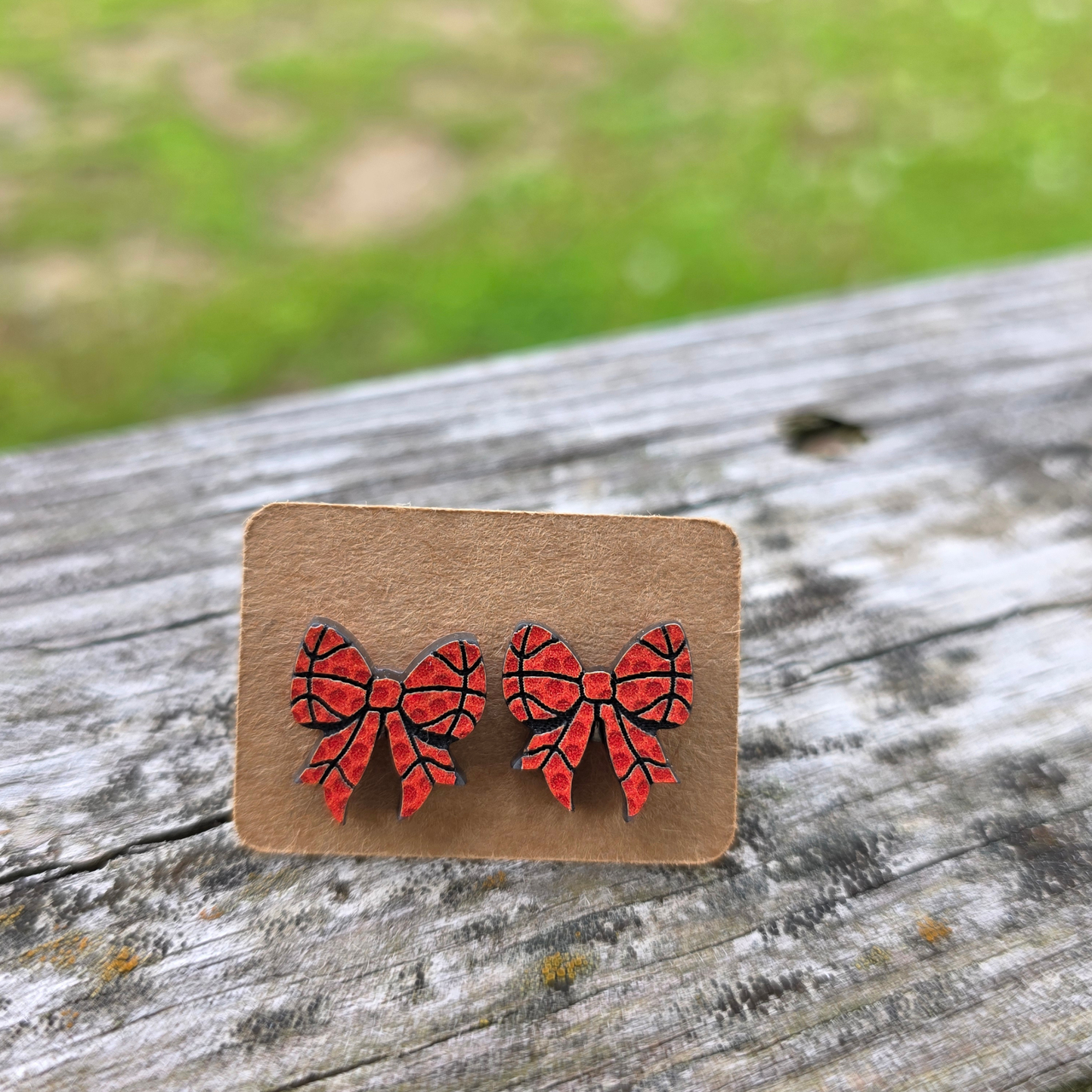 Basketball Bow Earrings