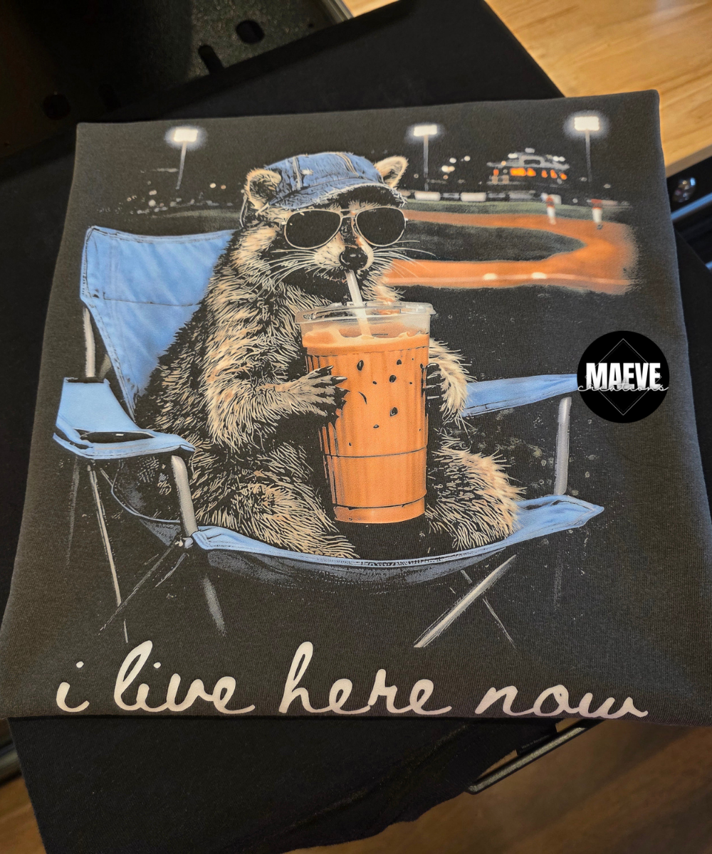 I Live Here Now Baseball Tee