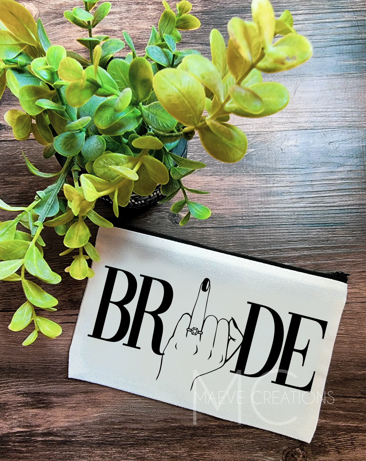 Bride Zipper Tote