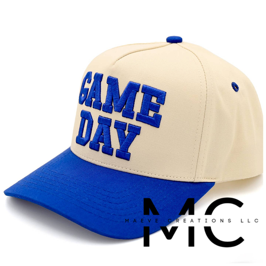 Game Day Embroidered Snap Back Blue