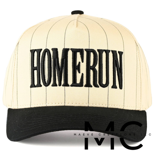 Homerun Beige Embroidered Hat