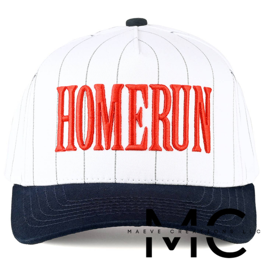 Homerun White Embroidered Hat